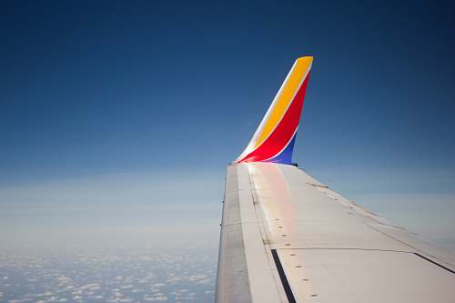 airplane white and red airplane wing aerial photography columbus